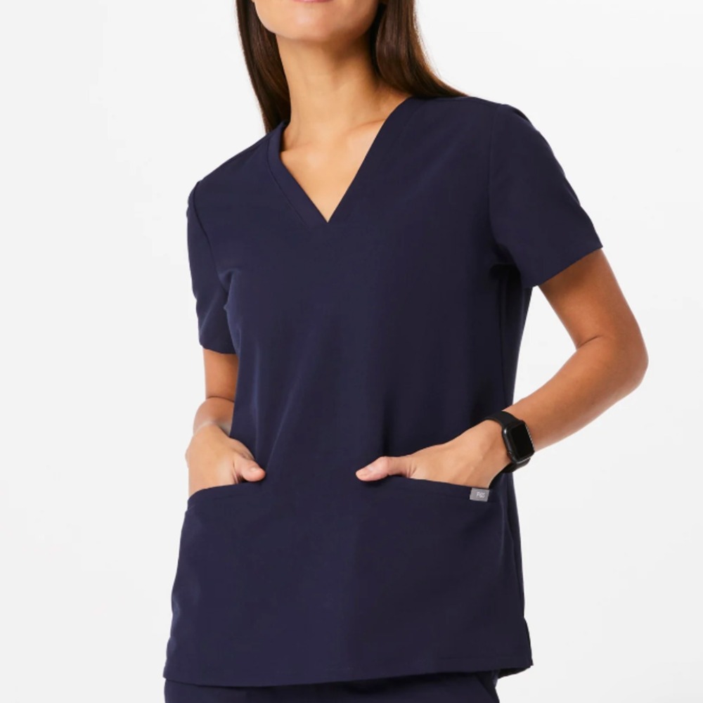 FIGS Casma Scrub Top in Navy Blue